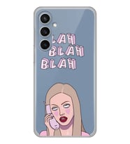 Samsung Galaxy S23 FE Uyumlu Blah Blah Blah Mean Girls Desenli Şeffaf Telefon Kılıfı