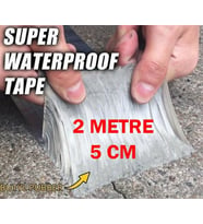 2mt x 5 cm Waterproof Çamur Bant Su Sızdırmaz Tamir Tadilat Bantı dış cephe boru çatı izolasyon bant