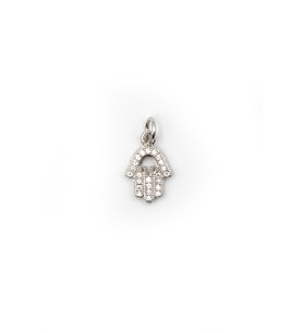 Fatma Ana Eli Xuping Kolye Ucu Gümüş – Zirkon Mıhlama, Alerji Karşıtı, 1.8 cm