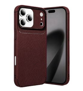 iPhone 17 Pro Max Auto Focus Karbon Kapak - Bordo