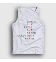 Presmono Unisex Beyaz Sins Movie Seven Se7en Atlet 539953tt (Beyaz)