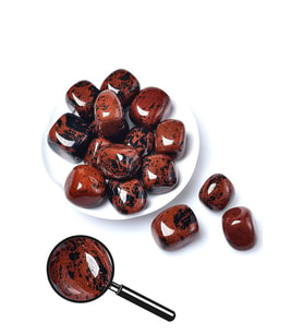 Sertifikalı Tamburlanmış Kahverengi Obsidyen Taşı Kütle (Çok Renkli)