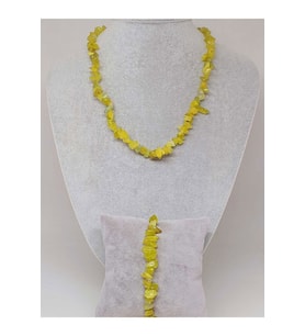 Peridot (Zebercet) Taşı Küçük Taşlar Kolye & Bileklik Seti (52154)