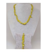 Peridot (Zebercet) Taşı Küçük Taşlar Kolye & Bileklik Seti (52154)