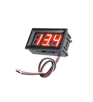 0.56 İnch Dc 0-30V Dijital Voltmetre Kırmızı  3 Telli Panel Tip (Sarı)