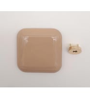 Angel Çanta Aksesuar 7 cm Kare Akrilikli Sütlü Kahve Renk Light Gold Mıknatıslı Kilit