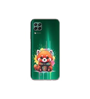 Huawei P40 Lite ile Uyumlu Splash Tilki Tasarımlı Şeffaf Silikon Kılıf