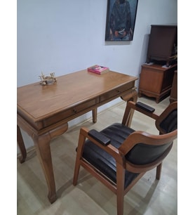 Çalışma Masa Klasik Alt İlhm 90630 Dilimli Sandalye Lüks Klasik Ceviz Renk Model