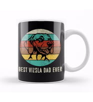 Vintage Best Vizsla Dad Ever Father's Day Gift Kupa Bardak Porselen