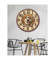 Retro Tasarımlı Duvar Saati 35X35 CM (Baskılı)