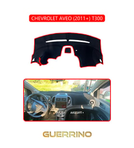 CHEVROLET AVEO 2011+ T300TORPİDO KORUMA HALISI KIRMIZI KENAR