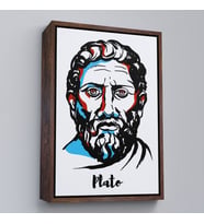 Çerçeveli Plato Dekoratif Kanvas Tablo (Siyah)