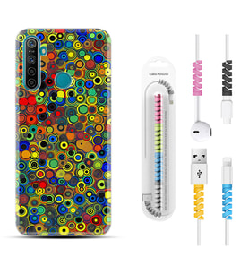 Realme 5i 5 Pro 6i 7 Pro 8 Kılıf Kablo Koruma Spiral Silikon Nazar Boncukları 1746