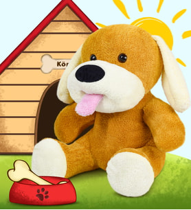 SEVDAM HEDİYELİK 20 - 25 cm SEVİMLİ  KÖPEK (%100) YERLİ (Kahverengi)