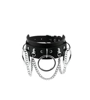 Halka ve Zincir Detaylı Seksi Choker - APFT407