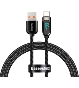 Şarj Kablosu USB to Type-C 66W, 1m, Siyah