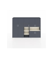 Arges Dolap 13 Raflı 7 Kapaklı 220x30x163 Antrasit-Antrasit/Aytaşı