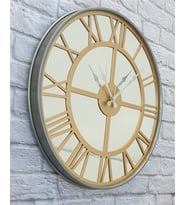 Markakanvas Metal Kasa AYNALI Duvar Saati  ( Çap 50 cm -Çap 80 cm ) (Altın)