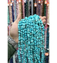 Turkuaz Taşı Amorf Kesim Mavi 8x12mm Doğal Taş Dizi