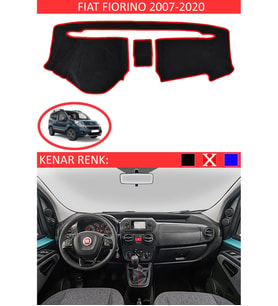 Fiat Fiorino 2007-2020 İçin Uygun Torpido Koruma Halısı Siyah Kenar Renk Kırmızı