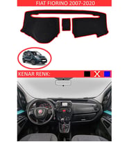 Fiat Fiorino 2007-2020 İçin Uygun Torpido Koruma Halısı Siyah Kenar Renk Kırmızı