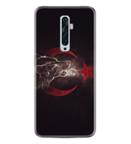 Oppo Reno 2Z 4 Lite 4 Pro 5 6 7 A31 Kılıf Desemli Silikon Kurt ve Ay Yıldız 1403