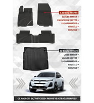 Citroen C5 Aircross Elektrikli/Plug in Hybrid 2025+ Uyumlu 4.5D SAHLER Premium Havuzlu Paspas ve Liner Marka ALT Bagaj Havuzu