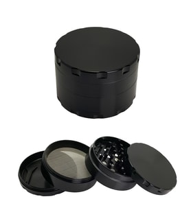 Siyah 55 mm. Grinder Alloy Herbal Öğütücüsü Parçalayıcı rb85sy