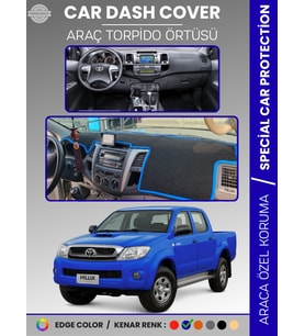 TOYOTA HILUX (2005-2014) Torpido Örtüsü Panel Halısı Torpido Koruma Tam Uyum UV Koruma Kaymaz