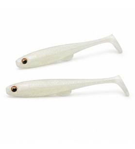 Daiwa Flat Junkie Duckfin Shad 3.5" 9cm Slikon Yem Glow White