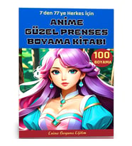 Anime Güzel Prenses Boyama Kitabı (100 Süper Boyama)