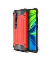 Xiaomi Mi Note 10 Lite Kılıf Armor Hybrid Zırh Silikon (Kırmızı)