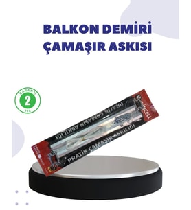 25x60 Balkon Askılığı Kare Demir Uyumlu Hava Dayanıklı Çamaşır Askısı