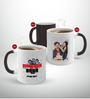 BK Gift Kişiye Özel Babalar Günü Hediyesi Fotoğraflı Sihirli Kupa Bardak-76 (Beyaz)