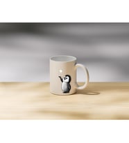 Meditasyon Yapan Tembel Hayvan Çift Taraflı Baskılı Porselen Kupa Bardak