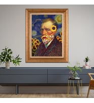Altın Paspartulu Çerçeveli Tablo CV457 (Gold)