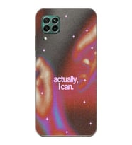 Huawei P40 Lite Uyumlu Baskılı Yumuşak Silikon Şeffaf Telefon Kılıfı