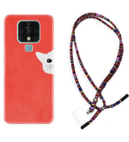 Tecno Camon 16 18P Pova Kılıf Boyun Asklı Rasta Silikon Kedoş 1735