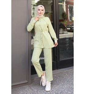 Ribana Detaylı Takım Mint Yeşili