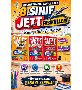 8.Sınıf Jett Türkçe - Paragraf- Dil Bilgisi Fasikülleri - 1.Dönem 5 li Deneme