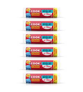 COOK Buyuk Çop Torbası 65x80 Cm 20 li x 6 Adet