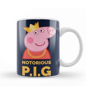 Notorious Peppa Pig Kupa Bardak Porselen