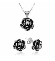 Gümüş Çiçek Bayan Set