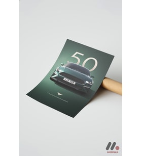 Ford Mustang Bullitt Poster, Çerçevesiz Yüksek Kalite Duvar Afişi - Oto Severlere Özel