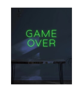 GAME OVER Yazılı Neon Tabela