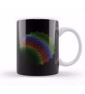 Yogi Prana Mandala Rainbow Kupa Bardak Porselen