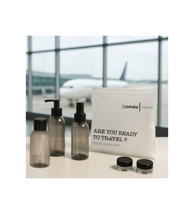 Plastik Seyahat Boy 100ml Füme Şişe ve Kavanoz 5’li Set – Çantalı Seyahat Kiti