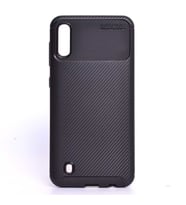 Samsung Galaxy M10 Kılıf Karbon Silikon Case (Siyah)