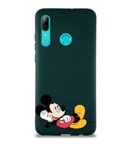 Huawei P Smart 2019 Soft Premier Kapak Mickey Mouse-F Tasarımlı Silikon Kılıf - Yeşil (Şeffaf)