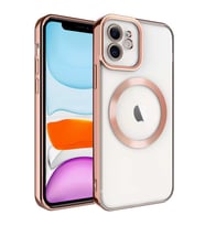 Apple iPhone 11 Kılıf Magsafe Wireless Şarj Özellikli Setro Kılıf (Rose)